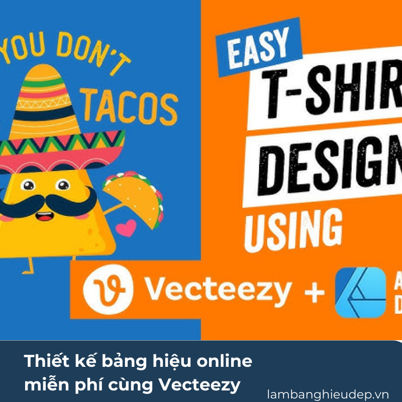 Thiết kế bảng hiệu online miễn phí cùng Vecteezy